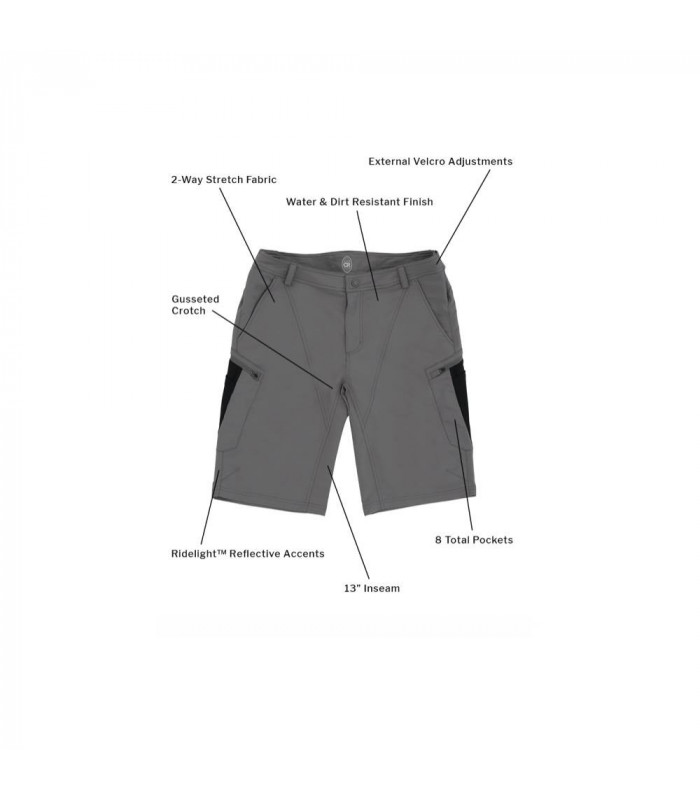 CLUB RIDE HIFI SHORTS (STEEL GREY) | TopFun.com