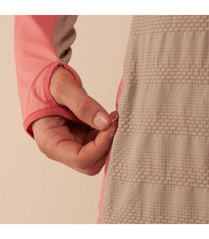 JERSEY CHICA CLUB RIDE SOLA SUN SHIRT (DOVE/DUSTY PINK) | TopFun.com