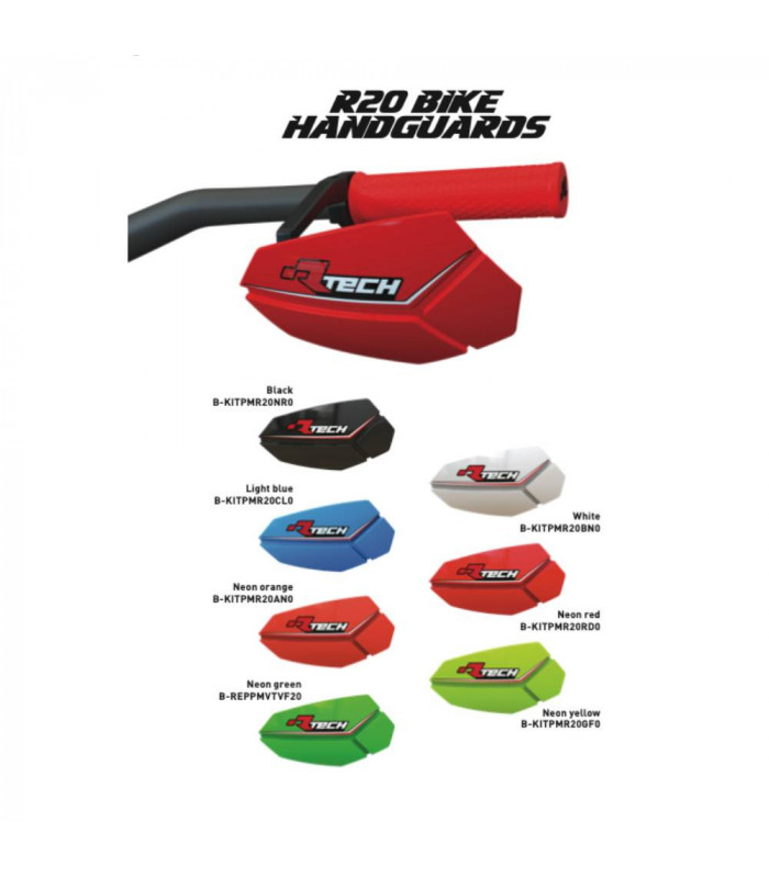 RTECH R20 BIKE HANDGUARDS (NEON ORANGE)