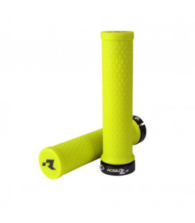 RTECH R20 LOCK-ON BIKE GRIPS (NEON YELLOW) | TopFun.com