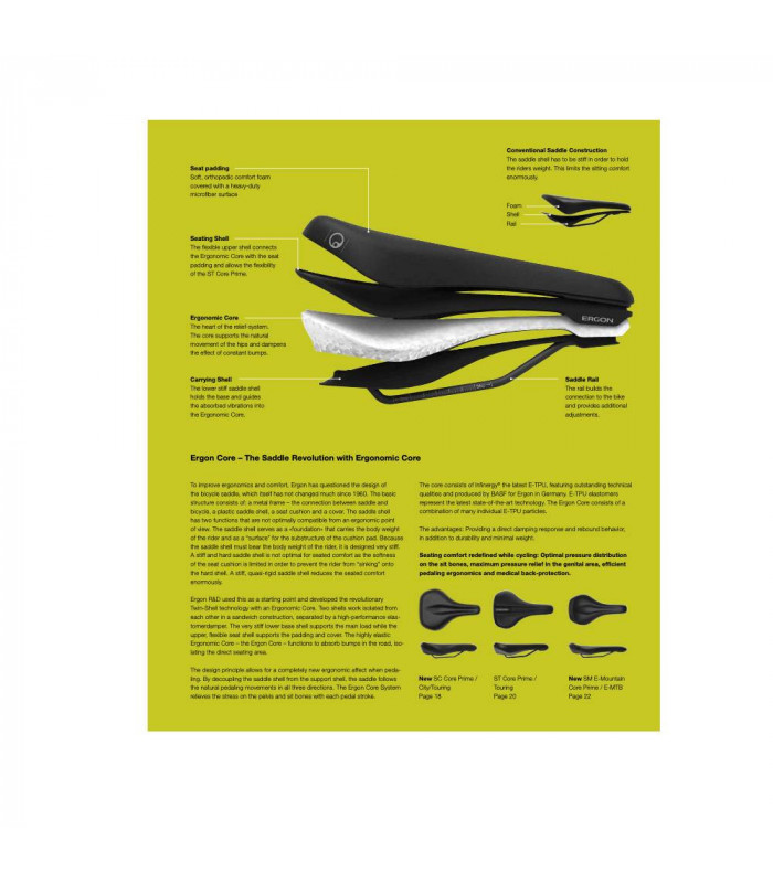 SILLÍN ERGON SM E-MOUNTAIN CORE PRIME HOMBRE (STEALTH) | TopFun.com