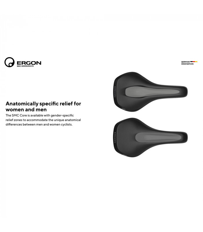 ERGON SMC CORE WOMEN SADDLE (BLACK/GREY) | TopFun.com