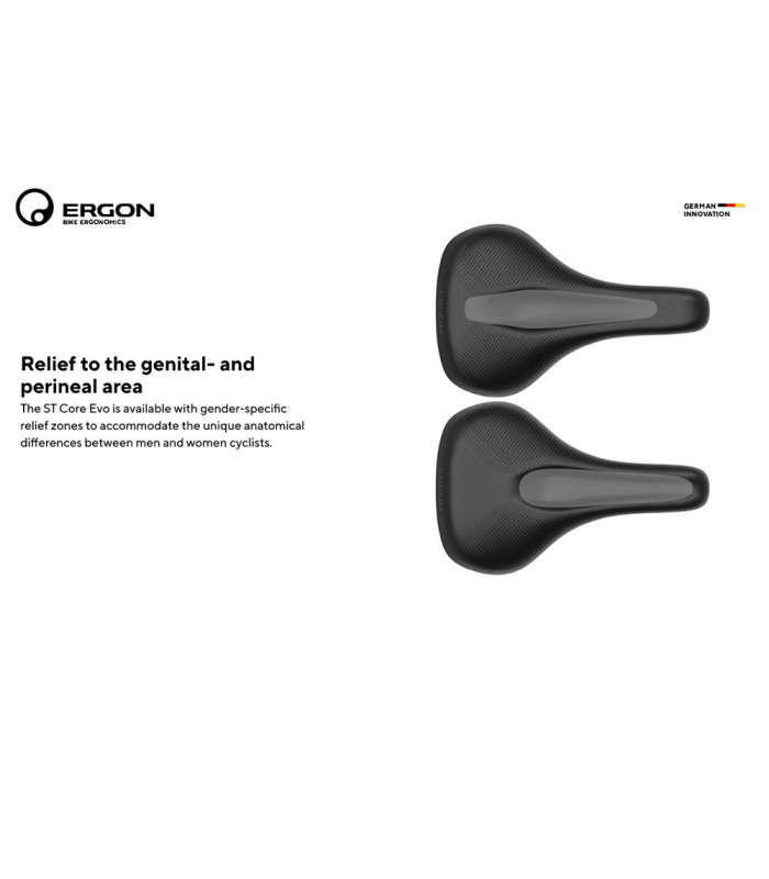 ERGON ST CORE EVO MEN SADDLE (BLACK/GREY) | TopFun.com