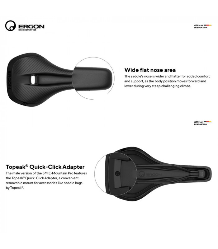 ERGON SM E-MOUNTAIN PRO WOMEN SADDLE (STEALTH) | TopFun.com