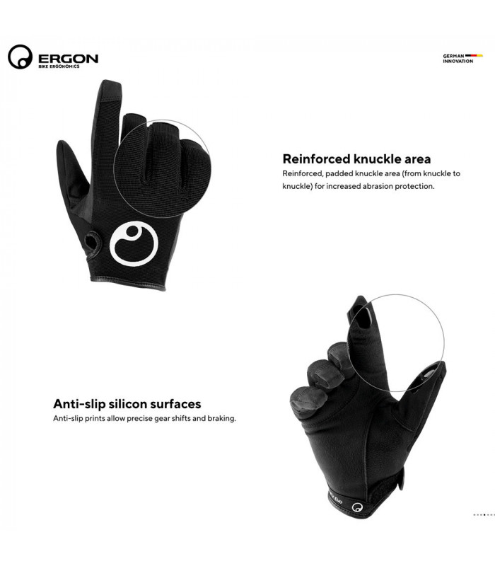 GUANTES ERGON HE2 EVO (NEGRO) | TopFun.com