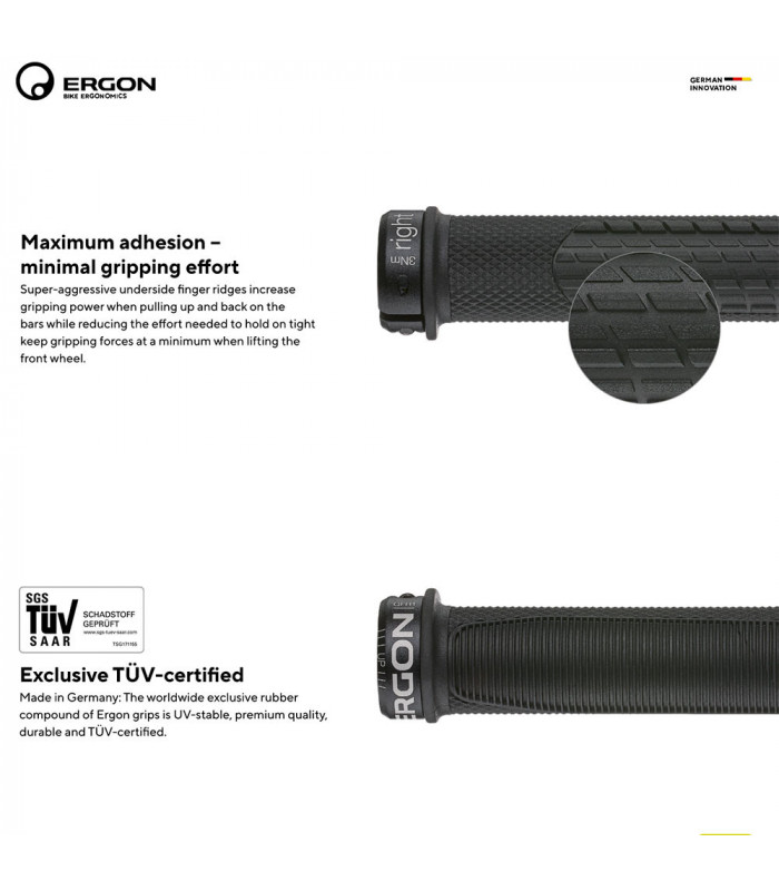 ERGON GFR1 GRIPS (BLACK) | TopFun.com