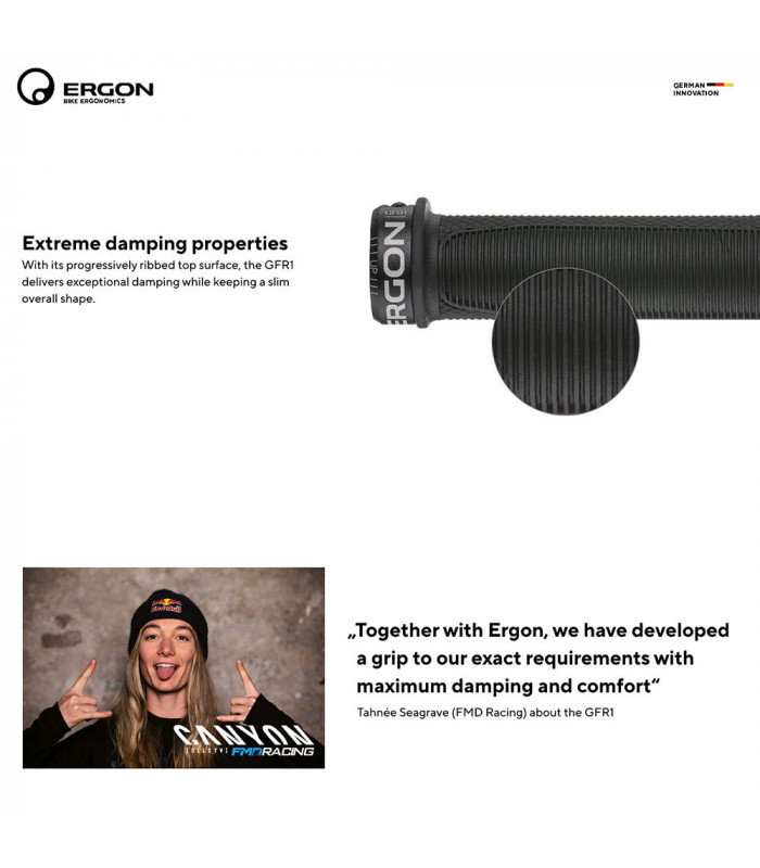 ERGON GFR1 GRIPS (BLACK) | TopFun.com