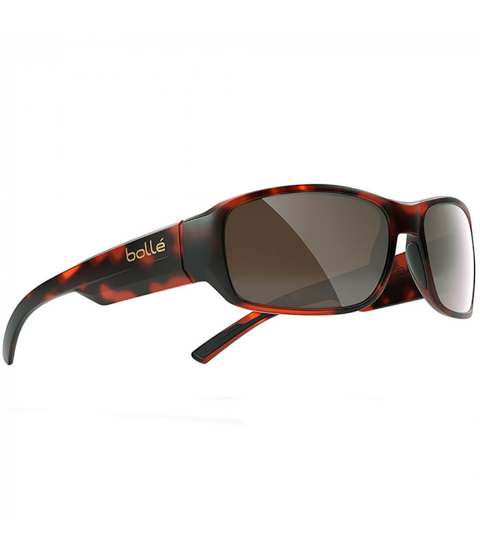 BOLLE HERON TORTOISE MATTE SUNGLASSES (HD POLARIZED BROWN LENSES)