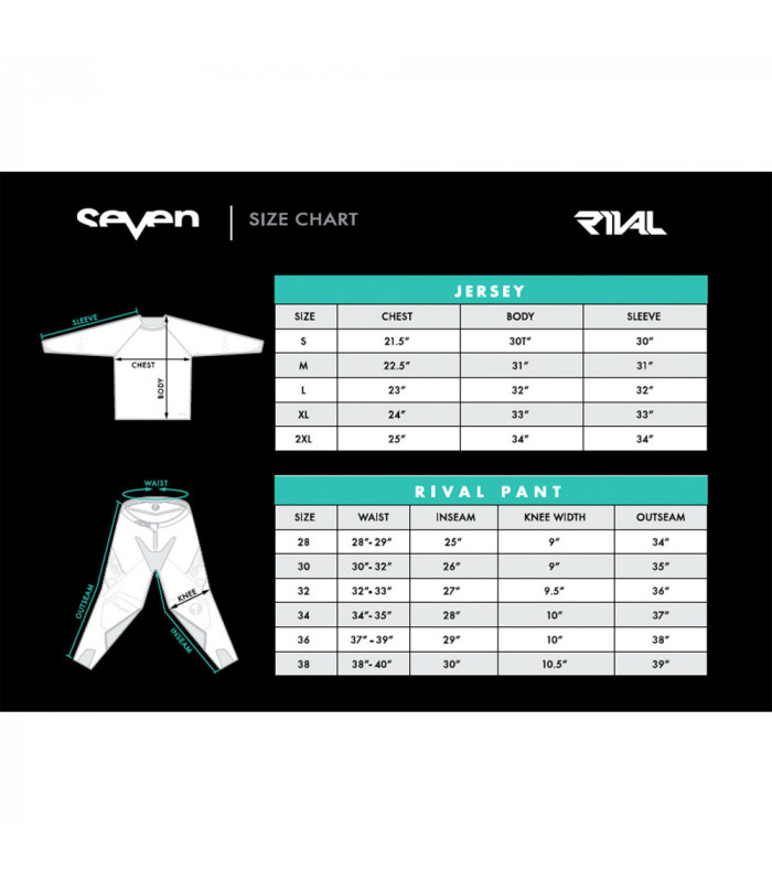 SEVEN RIVAL RAMPART YOUTH JERSEY (MINT/BLACK)