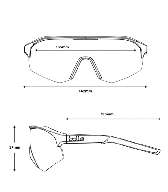 GAFAS BOLLE LIGHTSHIFTER MATTE BLACK (LENTE TNS ICE)