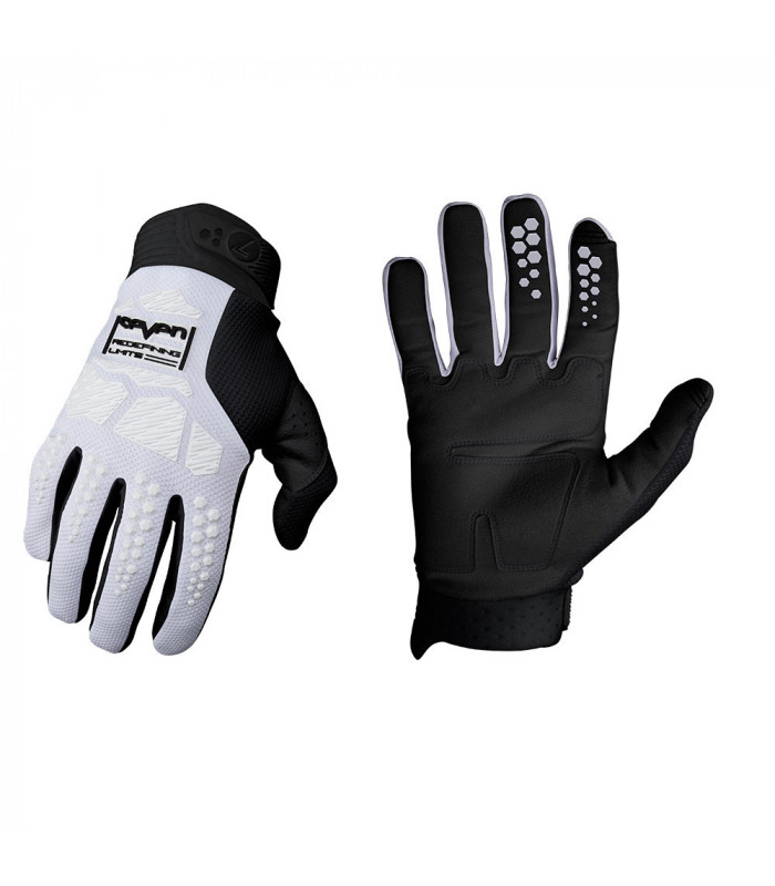 SEVEN RIVAL ASCENT GLOVES (WHITE/BLACK) | TopFun.com