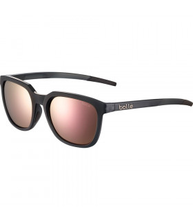 BOLLE TALENT BLACK CRYSTAL MATTE SUNGLASSES (BROWN PINK POLARIZED LENSES) | TopFun.com