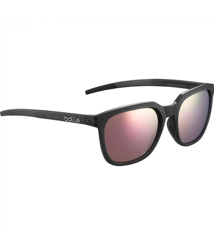 BOLLE TALENT BLACK CRYSTAL MATTE SUNGLASSES (BROWN PINK POLARIZED LENSES) | TopFun.com