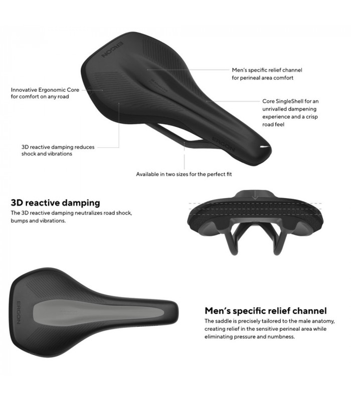 ERGON SR ALLROAD CORE PRO MEN SADDLE (STEALTH) | TopFun.com