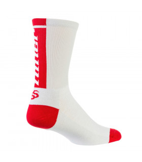 CALCETINES NINER RACE STRIPE BLANCO/ROJO (TALLA S)
