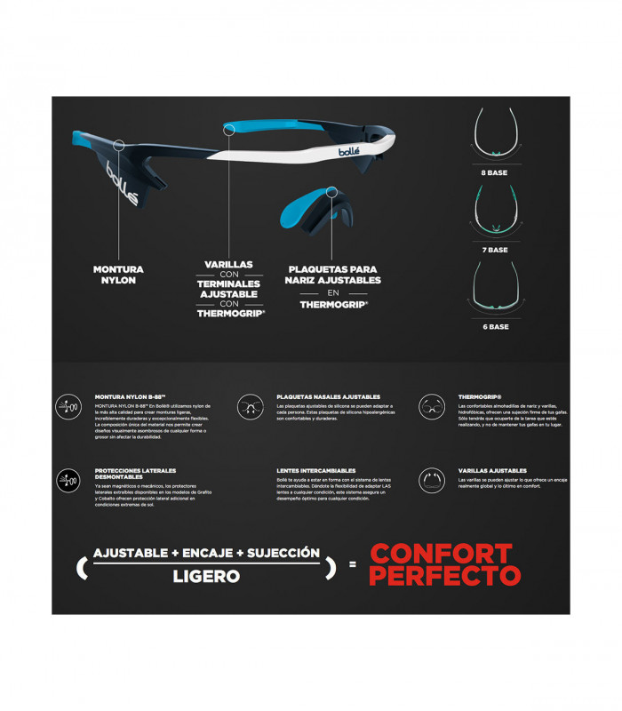 GAFAS BOLLE BOLT 2.0 BLACK MATTE (LENTES FOTOCROMÁTICAS PHANTOM BROWN GUN)