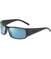 BOLLE KING FULL BLACK MATTE SUNGLASSES (PHANTOM BLUE POLARIZED LENSES)