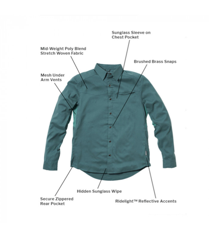 CLUB RIDE SAWTOOTH FLANNEL SHIRT (MALLARD GREEN) | TopFun.com