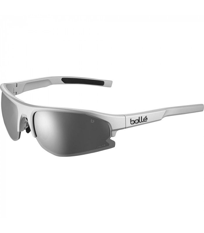 BOLLÉ BOLT 2.0 SILVER MATTE SUNGLASSES (VOLT+ COLD WHITE POLARIZED LENSES) | TopFun.com