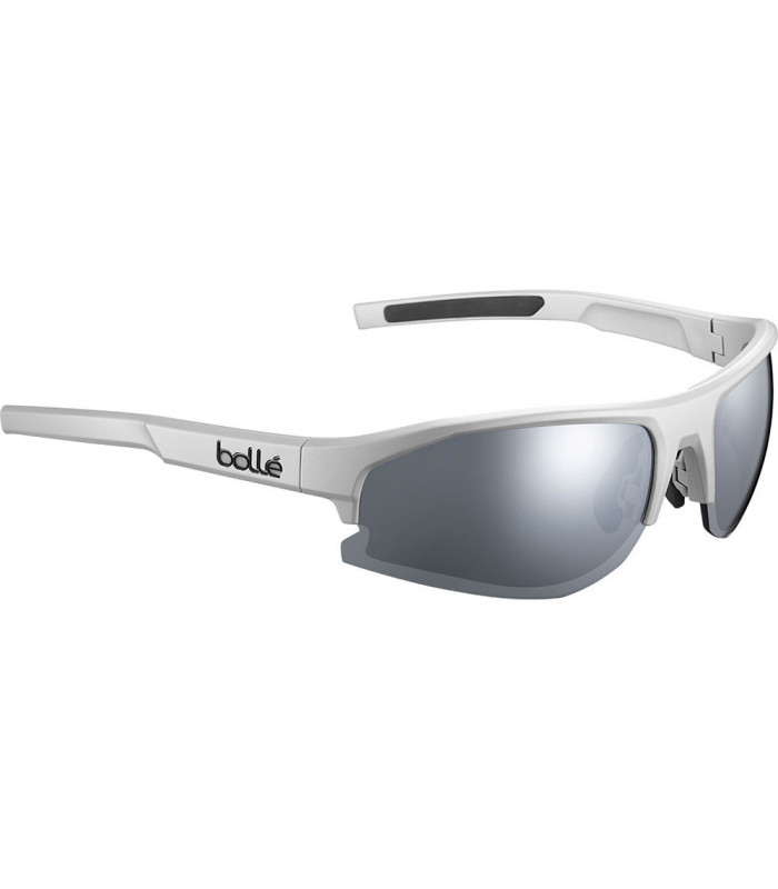 BOLLÉ BOLT 2.0 SILVER MATTE SUNGLASSES (VOLT+ COLD WHITE POLARIZED LENSES) | TopFun.com