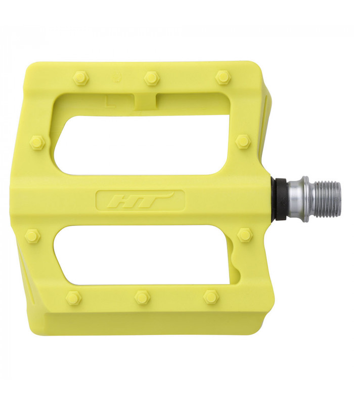 HT PA12 PLATFORM PEDALS (YELLOW GREEN)