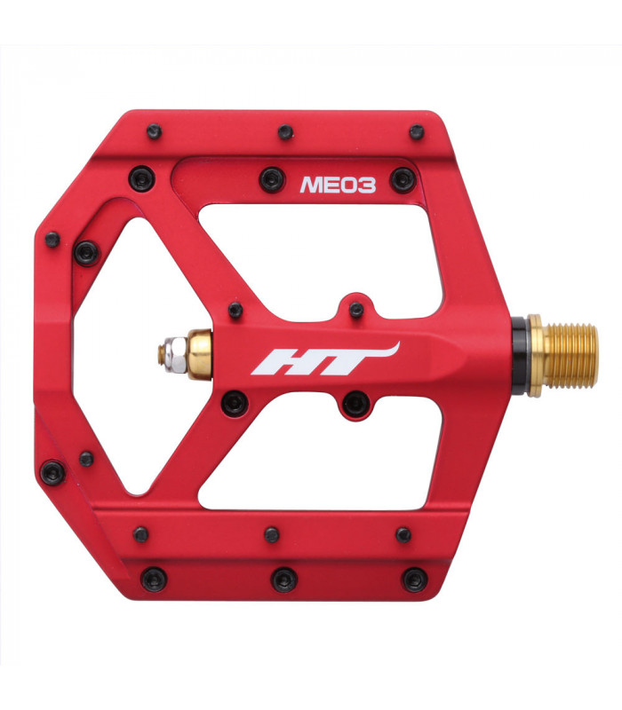 HT ME03T PEDALS (MATTE RED/TITANIUM SPINDLES) | TopFun.com