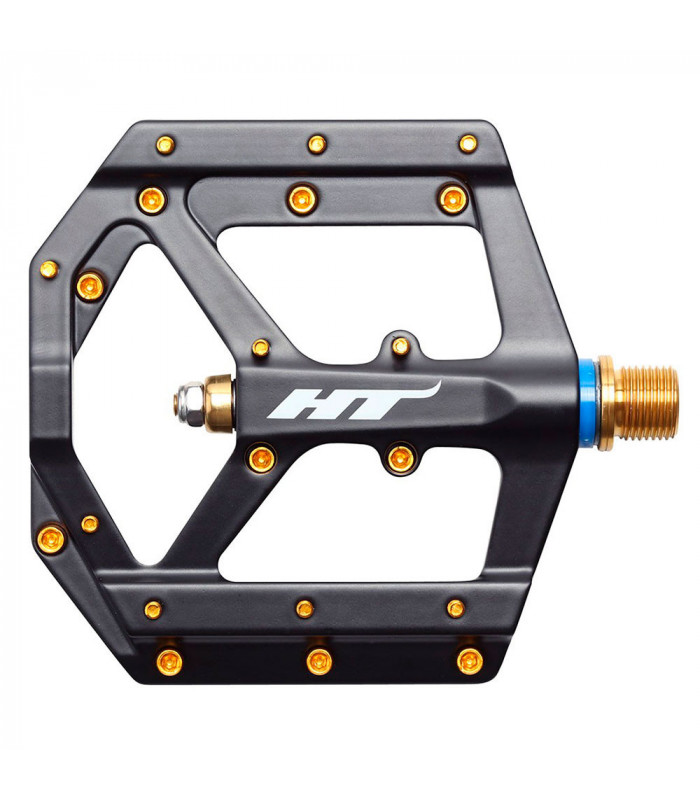 PEDALES DESCENSO HT ME03T (NEGRO/EJES TITANIO) | TopFun.com