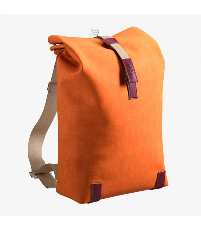 BROOKS PICKWICK COTTON CANVAS 12L BACKPACK (GOOSE BEAK/MAROON)