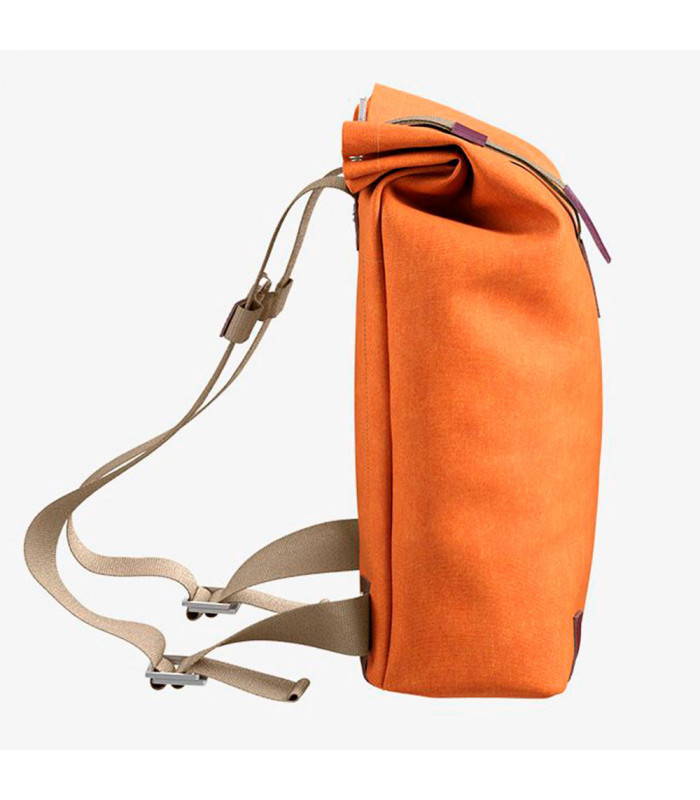 BROOKS PICKWICK COTTON CANVAS 12L BACKPACK (GOOSE BEAK/MAROON)
