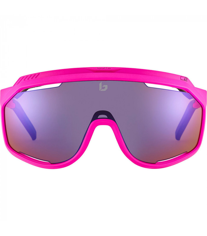 BOLLE CHRONOSHIELD MATTE PINK SUNGLASSES (BROWN BLUE LENS)