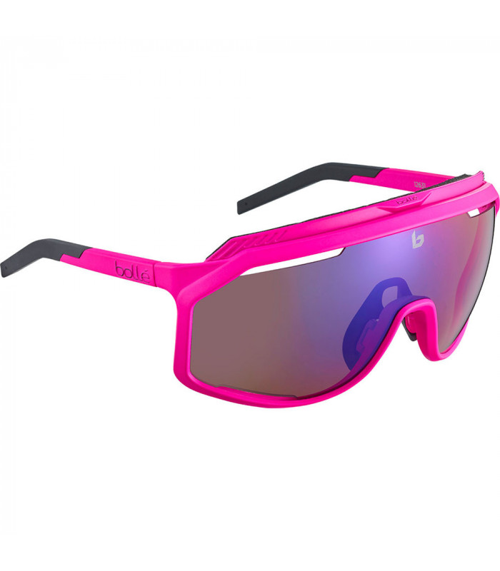 BOLLE CHRONOSHIELD MATTE PINK SUNGLASSES (BROWN BLUE LENS)