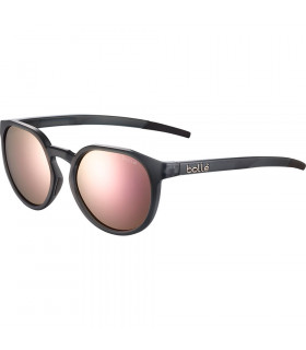 BOLLE MERIT BLACK CRYSTAL MATTE SUNGLASSES (BROWN PINK POLARIZED LENSES) | TopFun.com