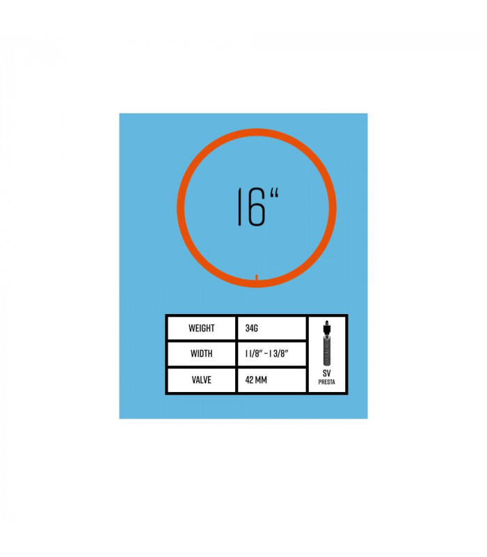 CÁMARA TUBOLITO TUBO-FOLDING (16" x 1 1/8"-1 3/8") | TopFun.com