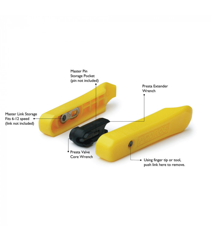 MINI PALANCAS DE NEUMÁTICOS PEDRO'S (AMARILLO) | TopFun.com