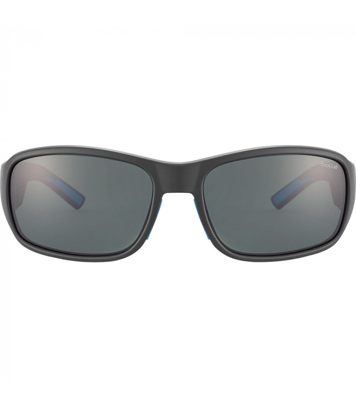 BOLLE HERON BLACK BLUE MATTE SUNGLASSES (TNS POLARIZED LENSES)