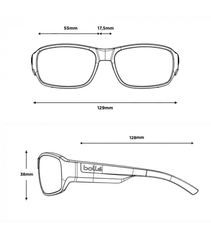 GAFAS BOLLE HERON BLACK BLUE MATTE (LENTES POLARIZADAS TNS)