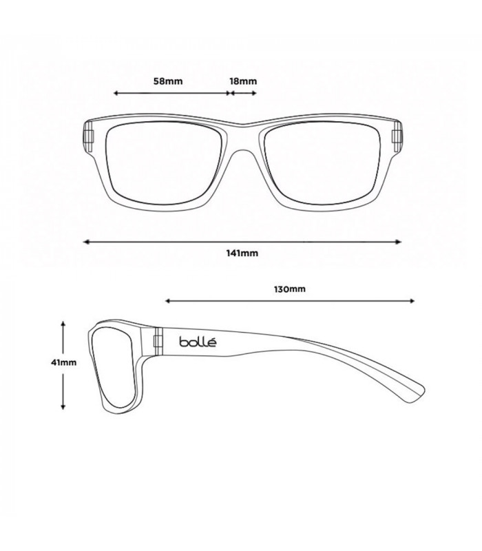 BOLLE HOLMAN BLACK MATTE SUNGLASSES (PHANTOM+ BLUE POLARIZED LENSES)