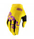 100% ITRACK NEON YELLOW GLOVES