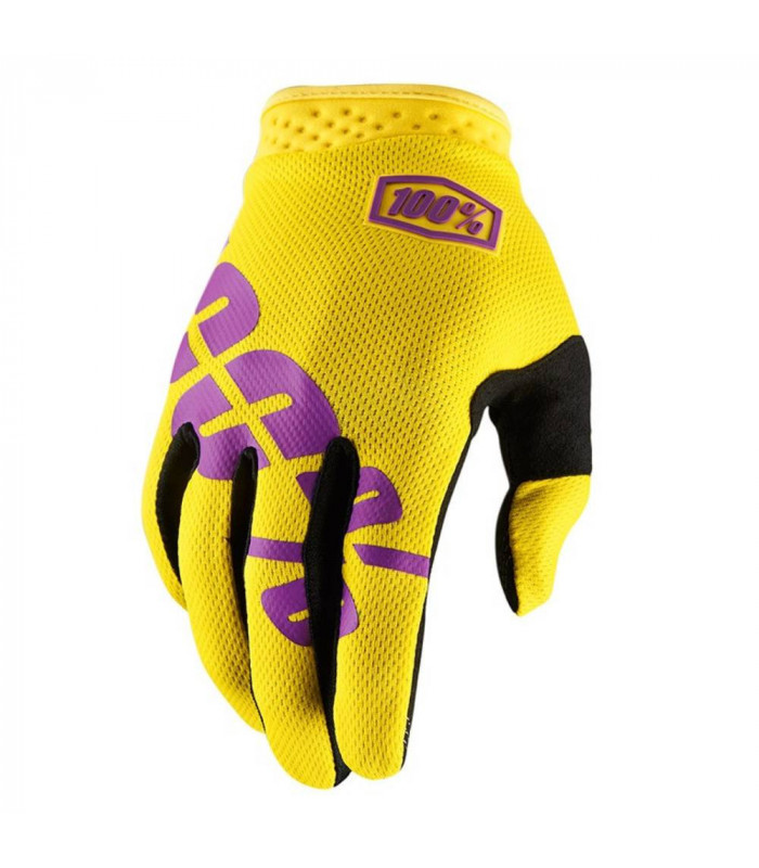 GUANTES 100% ITRACK NEON YELLOW