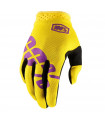 100% ITRACK NEON YELLOW GLOVES