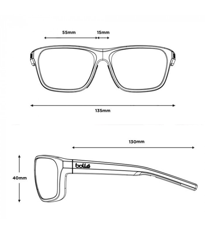 GAFAS BOLLE STRIX BLACK SHINY (LENTES TNS) | TopFun.com