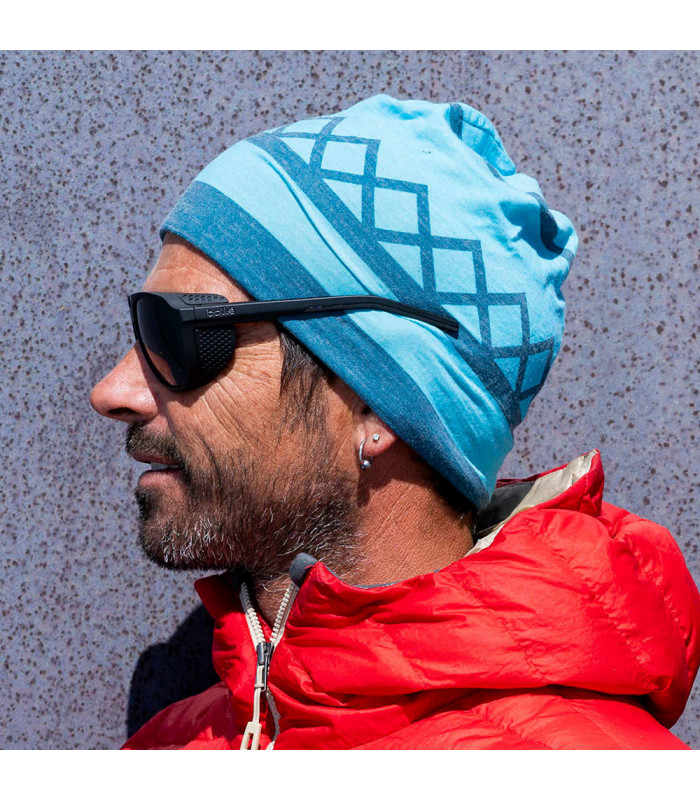 BOLLE COBALT BLACK MATTE SUNGLASSES (PHANTOM+ BLUE POLARIZED 85% LENSES)