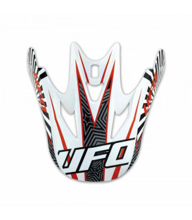 UFO NITRO HELMET VISOR  (WHITE/RED)