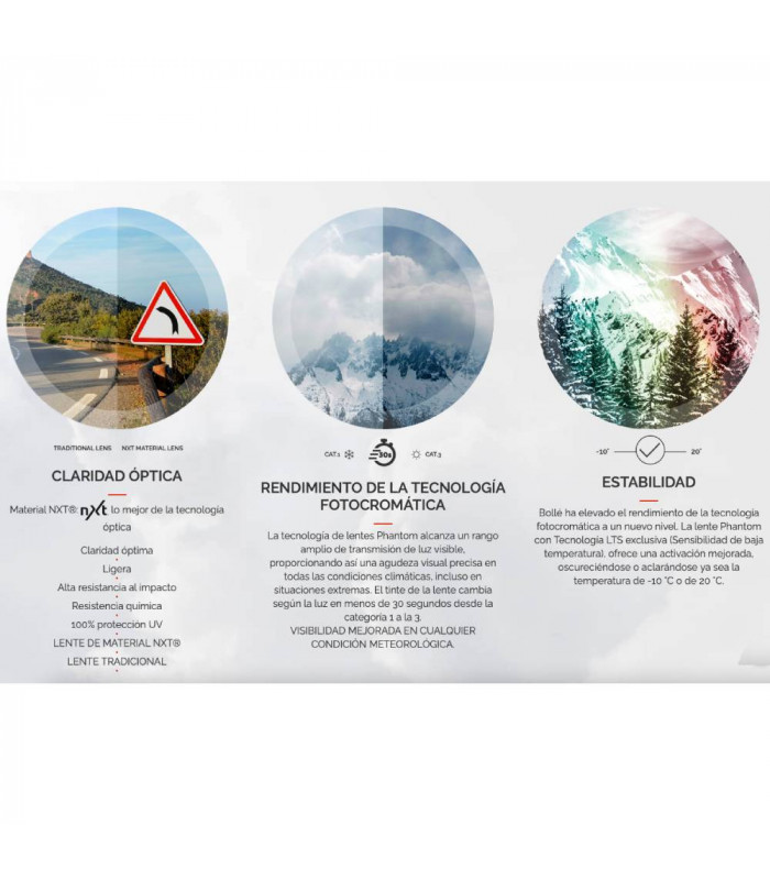 GAFAS BOLLE B-ROCK MATTE WHITE (LENTE FOTOCROMÁTICA CLEAR GREEN)