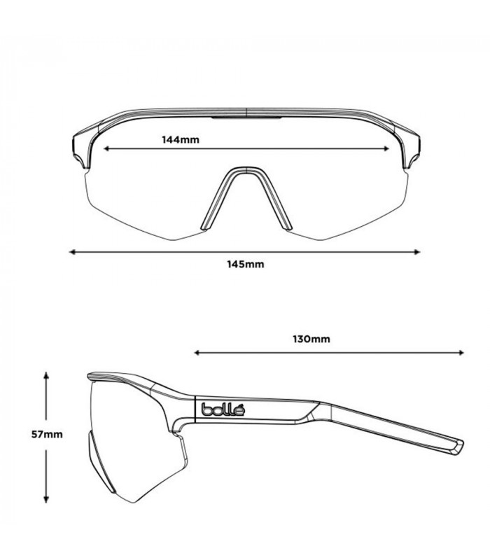 BOLLE LIGHTSHIFTER XL TITANIUM MATTE SUNGLASSES (VOLT+ ULTRAVIOLET POLARIZED LENS) | TopFun.com