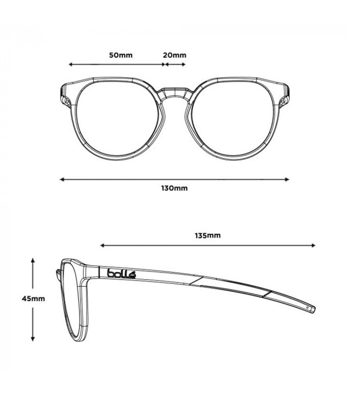 GAFAS BOLLE MERIT NEGRO BRILLANTE (LENTES TNS)