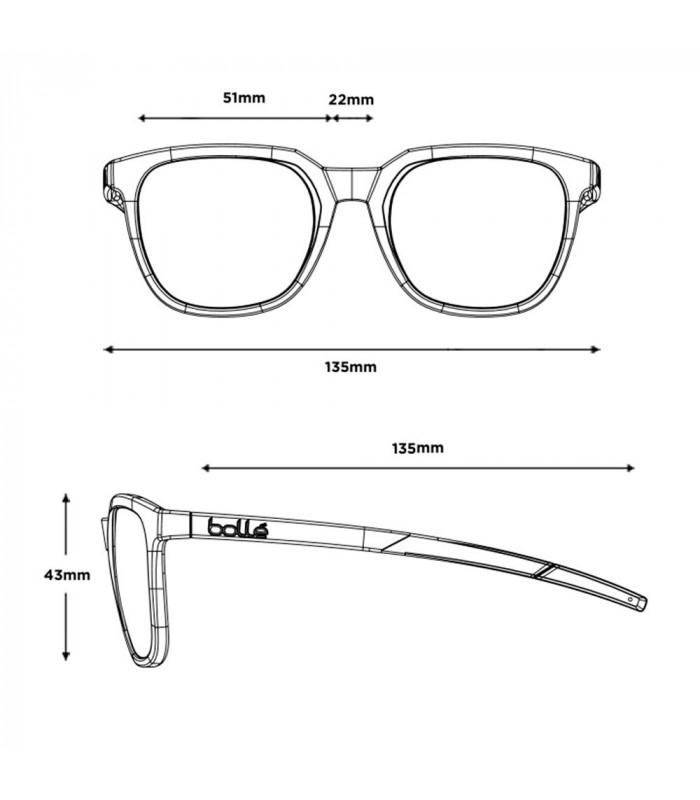 GAFAS BOLLE TALENT BLACK MATTE (LENTES VOLT+ GUN POLARIZADAS) | Topfun.com
