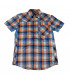CLUB RIDE NEW WEST SHIRT (NAVY-ORANGE PLAID) | TopFun.com