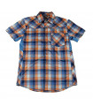 CAMISA CLUB RIDE NEW WEST (NAVY-ORANGE/A CUADROS)
