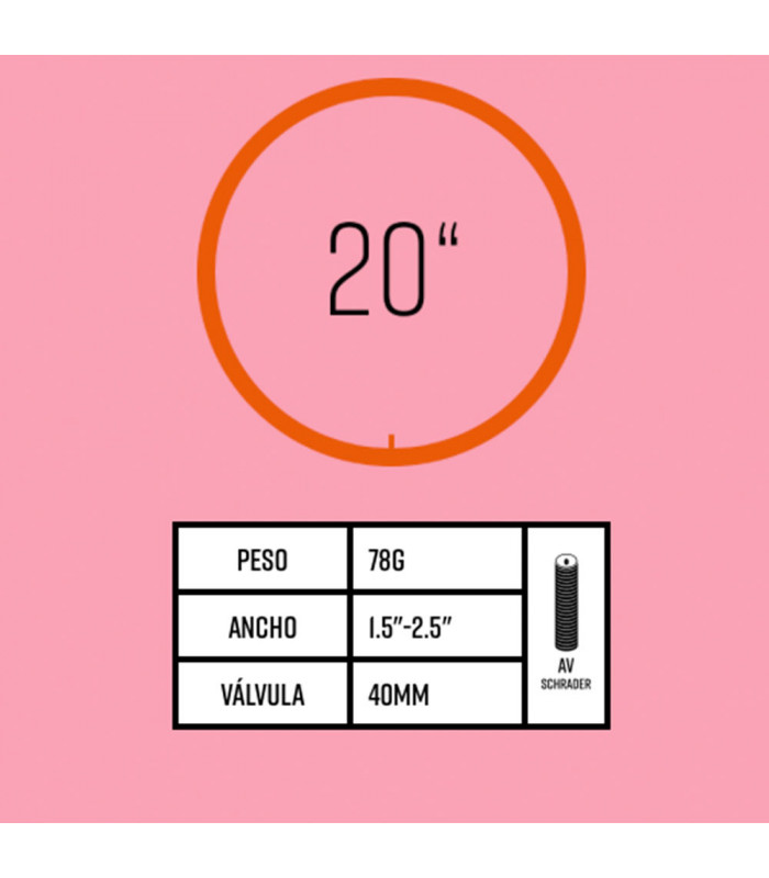 CÁMARA TUBOLITO TUBO-BMX (20" X 1.5"-2.5") | TopFun.com